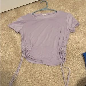 garage purple cinched side tie top